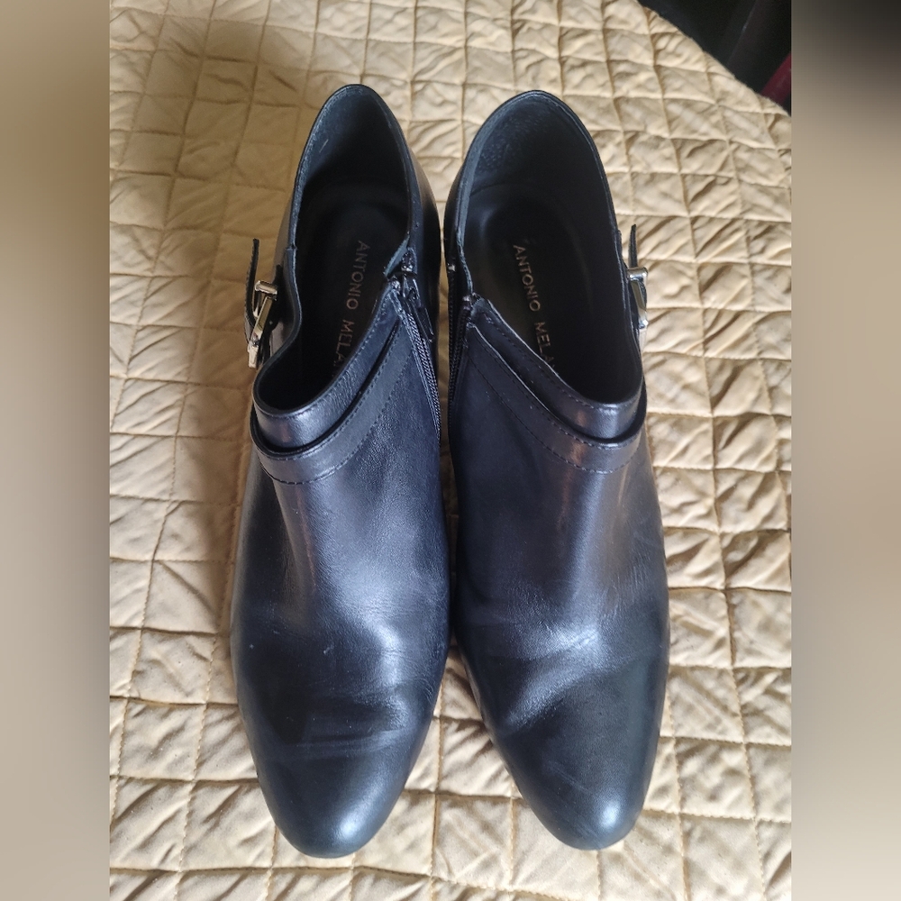Antonio Melani, size 11, black ankle boots.